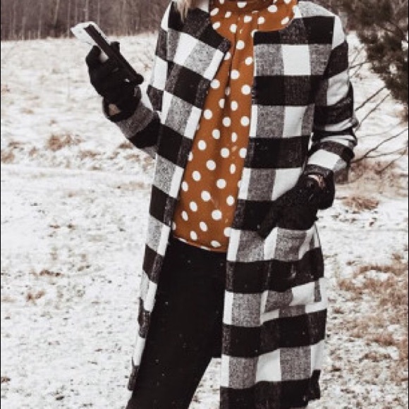 🆕checkered coat w/pockets - Picture 4 of 8